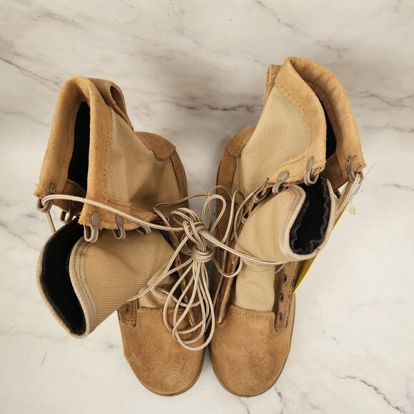 NWT Belleville 330 High Clearance Steel Toe Boots Tan Suede Combat Vibram 6.5 - Picture 3 of 14